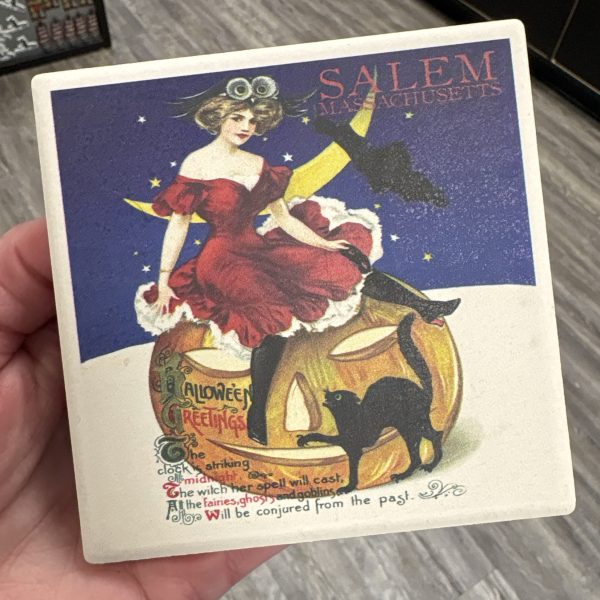 Witch On Pumpkin Coaster