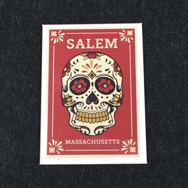 Sugar Skull Red Magnet