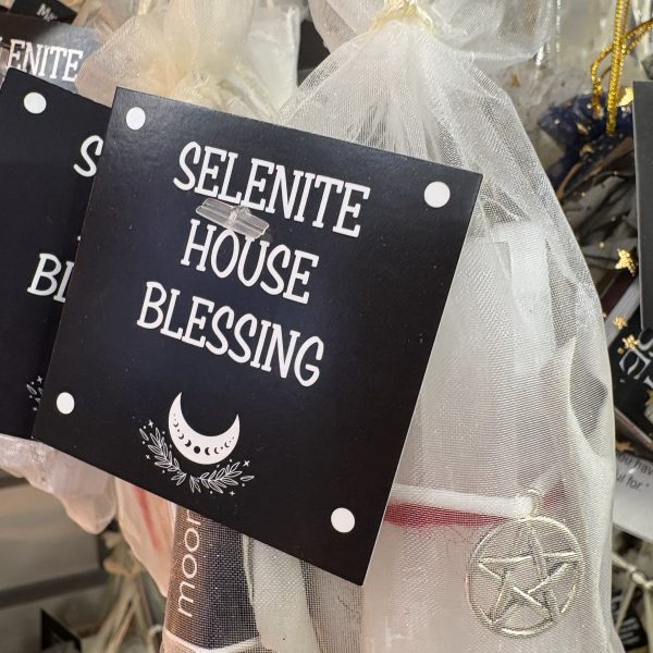 Selenite House Blessing Spirit Pouch