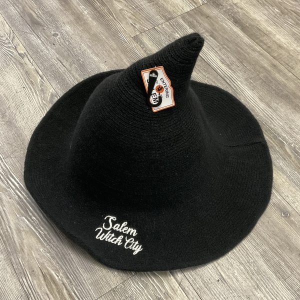 White Embroidered Modern Witch Hat