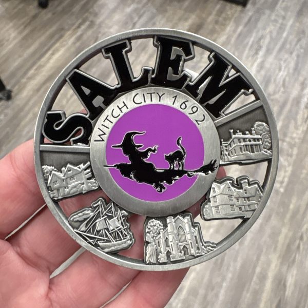 Salem Witch City Plate Magnet Purple