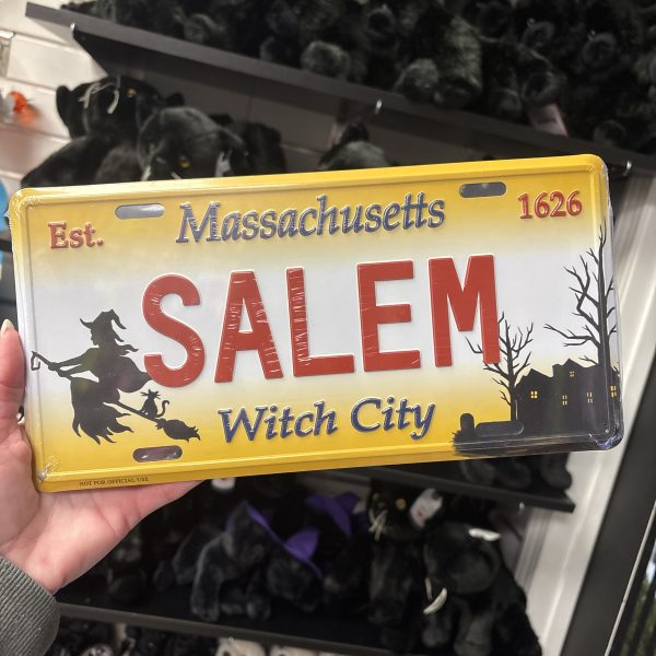 Salem Witch City Yellow License Plate