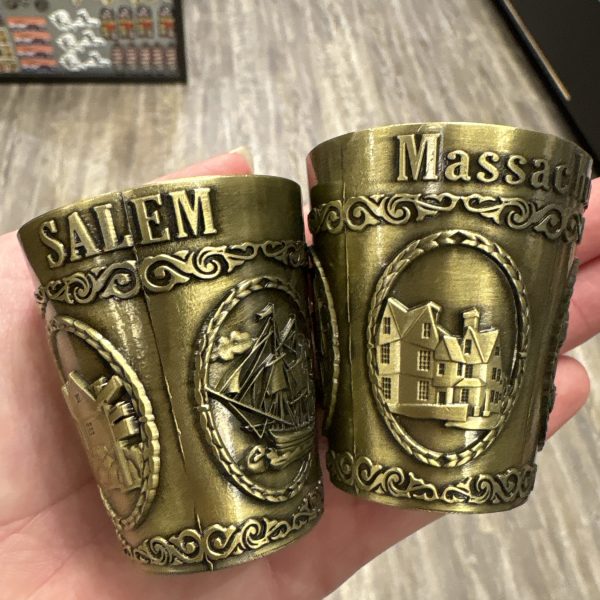 Salem Metal Shot Glass Gold