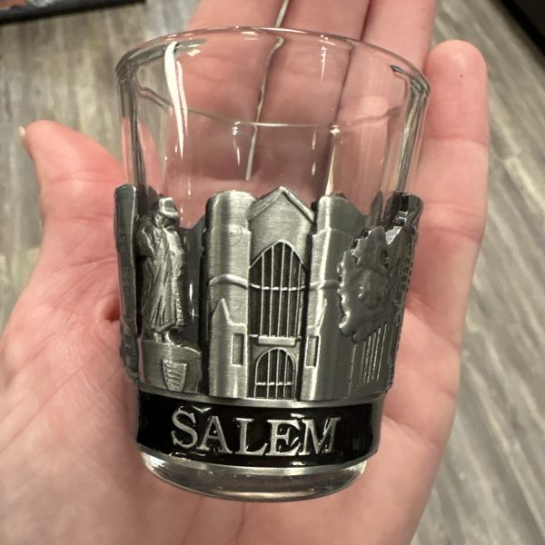 Salem Metal Wrapped Shot Glass Black