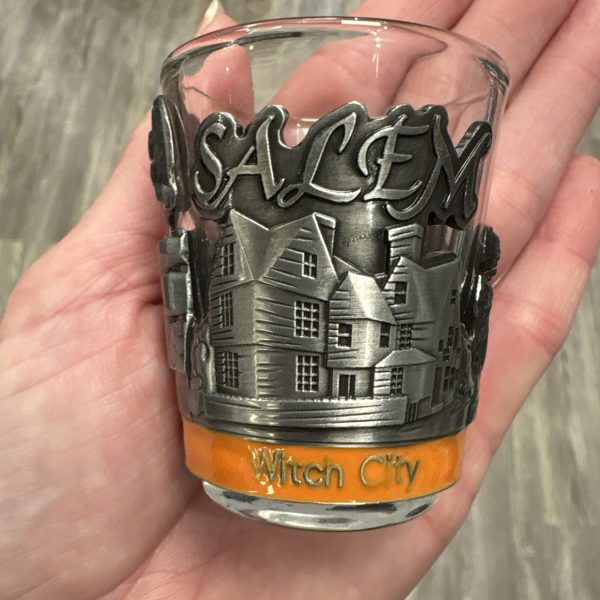 Salem Metal Wrapped Shot Glass Orange