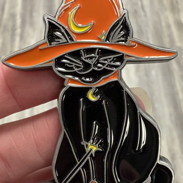 Salem Black Cat Orange Hat Magnet