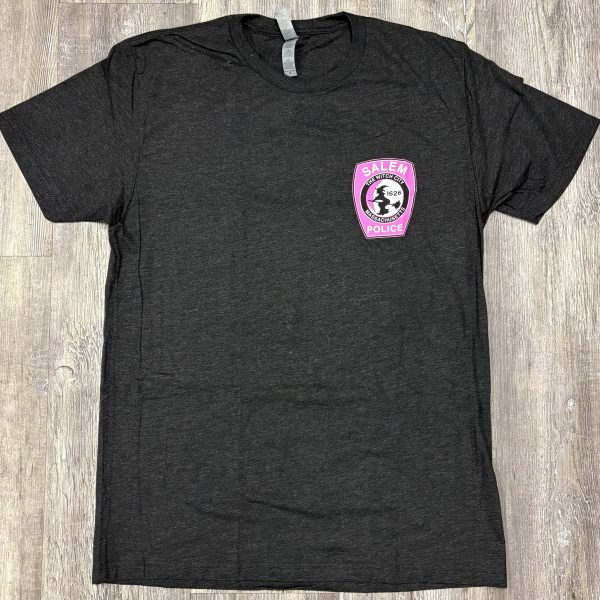 Salem Police Patch T-shirt Breast Cancer Pink