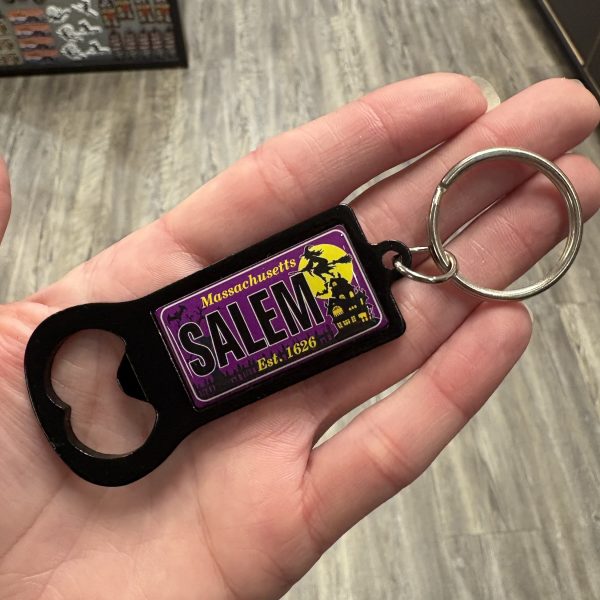 Salem Ma Bottle Opener Keychain Purple