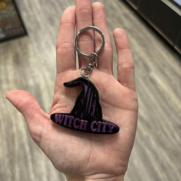 Salem Witch City Witch Hat Keychain