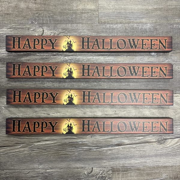 Happy Halloween Wood Sign