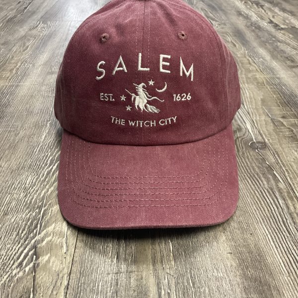 The Witch City Baseball Hat Burgandy