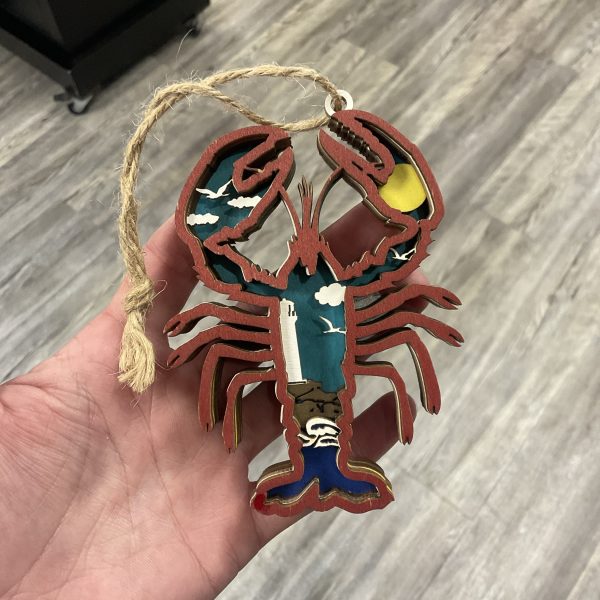 Lobster Wood Ornament