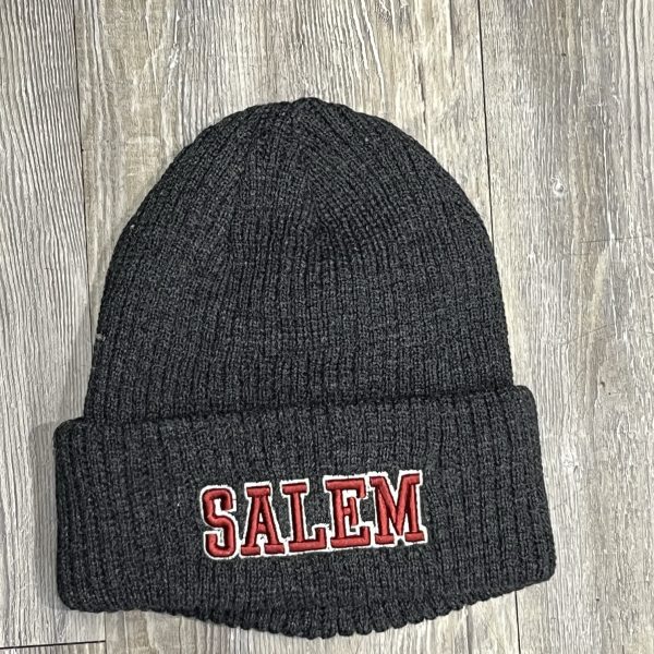 Salem Embroidered Winter Beanie Charcoal