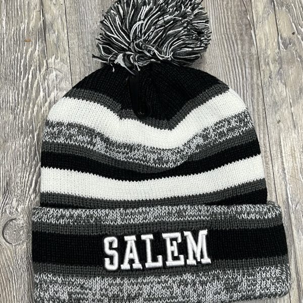 Salem (2 sided) Embroidered Winter Pom Pom Hat